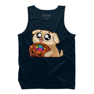 Men's Design By Humans Halloween Candy Pup By Puppers Tank Top