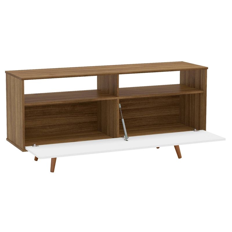 Fava TV Stand for TVs up to 60&#34; Walnut/White - Polifurniture, 3 of 11