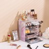 Sorbus 2 Piece Acrylic Makeup and Jewelry Storage Organizer Case (6 Drawers and Lipstick Tray) - 4 of 4