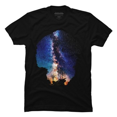 Men's Design By Humans Night Sky By BobyBerto T-Shirt