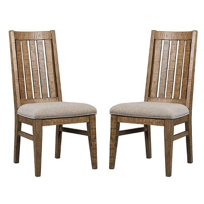 Set Of 2 Urban Rustic Slat Back Side 