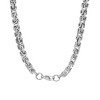 Steeltime Men's stainless steel byzantine necklace. Color Options: Multicolored, Gold/Brown, Silver, Blue/Black, Blue/Gold - 2 of 4