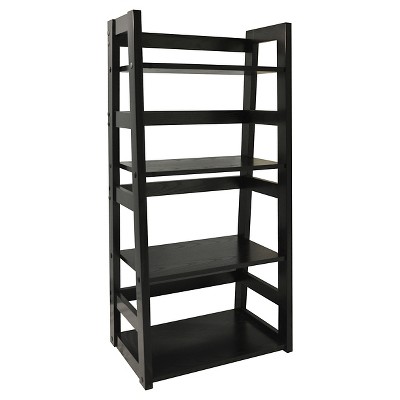 44.25" Trestle Bookcase Black - Breighton Home