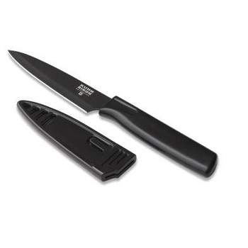Kuhn Rikon 4-Inch Nonstick Colori Paring Knife Black