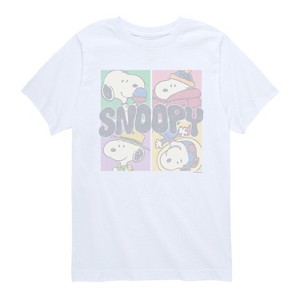 Boys' - Peanuts - Snoopy Grid Short Sleeve Graphic T-Shirt - 1 of 4