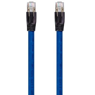 Monoprice Cat8 Ethernet Network Cable - 3 Feet - Blue, 2GHz, 40Gbps, 24AWG, S/FTP - Entegrade Series