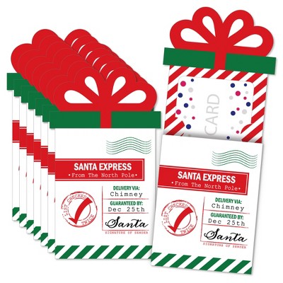 Big Dot of Happiness Santa's Special Delivery - From Santa Claus Christmas Money and Gift Card Sleeves - Nifty Gifty Card Holders - 8 Ct