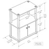 Redmon Freestanding 3-Shelf 2-Door Storage Floor Cabinet, Espresso Woodgrain - 2 of 4