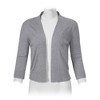 Women’s 3/4 Sleeve Cropped Cardigan Sweaters Open Front Knit Short Bolero Shrugs - 3 of 4