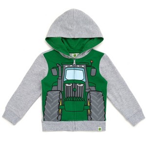 John Deere Tractor Fleece Zip Up Hoodie Toddler - 1 of 4