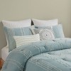 Sapphtopaz 3 Pcs Comforter Set Natural Cotton Jacquard Fabric Reversible Quilt Set 1 Quilt, 2 Pillow Shams, Machine Washable - 4 of 4