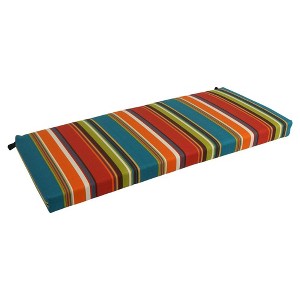 Blazing Needles, 42-inch by 19-inch Patterned Outdoor Spun Polyester Loveseat Cushion - 1 of 3