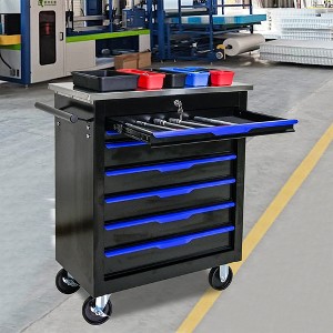 7 Drawer Rolling Tool Chest, Lockable Utility Tool Box on Wheels, Mobile Tool Chest Cabinet for Garage Warehouse Workshop Repair Shop Black - 1 of 4