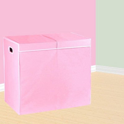 Apex Vanguards Pink Double Laundry Hamper Basket