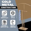 Kings Brand Furniture - Dossi Metal Suit Valet Stand, Clothes Rack, Clothing Organizer, Jacket Hanger, Tie Hanger - 3 of 4