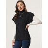 Allegra K Women's Turtleneck Twist Sleeveless Vest Solid Color Knit Pullover Casual Sweater - 3 of 4