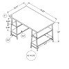 Monarch Specialties Computer Desk Home Office Laptop Storage Shelves 48InchL Work Metal Laminate Brown Black Contemporary Modern - 4 of 4
