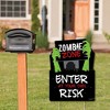 Big Dot of Happiness Zombie Zone - Party Decorations - Halloween or Birthday Zombie Crawl Party Welcome Yard Sign - 2 of 4
