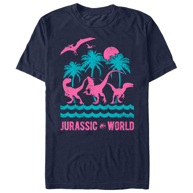 Men's Jurassic World: Fallen Kingdom Tropical Dinosaurs T-Shirt, 1 of 5