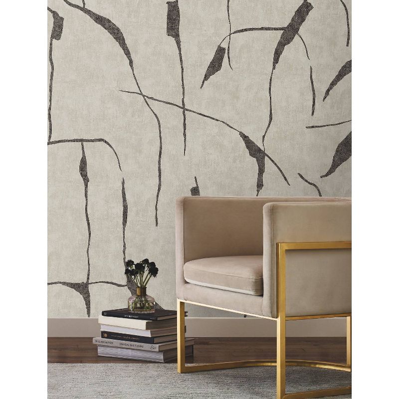 RoomMates Ivory Coast Mural Peel and Stick Wallpaper Taupe, 6 of 8