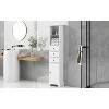 VYNXARIA White Tall Bathroom Cabinet with 3 Drawers and Adjustable Shelf - 4 of 4