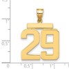Black Bow Jewelry 14k Yellow Gold, Athletic Collection, Large Polished Number 29 Pendant - 2 of 3