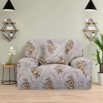 PiccoCasa Stretch Sofa Cover Printed Couch Covers Elastic Universal Sofa Furniture Slipcovers for 1 2 3 4 Cushion Couches