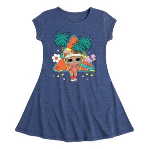 Girls' - LOL Surprise! - Boogie Babe Fit & Flair Cap Sleeve Dress - 1 of 3