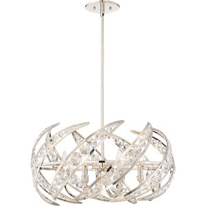 Crescent Polished Nickel Pendant Light - 1 of 4