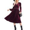 Coolmee Women's Long Sleeve V Neck Holiday Cocktail Party Wrap Waist Maxi Dress - 2 of 4