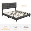 Yaheetech Upholstered Platform Bed Frame with Tufted Height Adjustable Headboard - 3 of 4