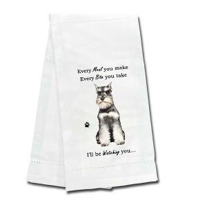 E & S Imports 26.0 Inch Schnauzer Cropped Kitchen Towel Dog Puppy Paw Kitchen Towel - 1 of 3