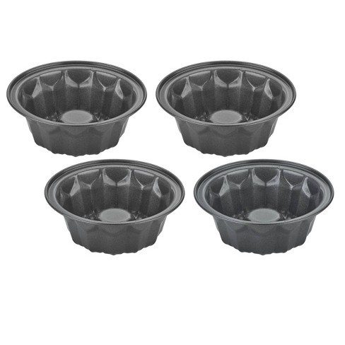 4 Inch Individual Small Bundt Pan Nonstick Mini Fluted Cake Pan