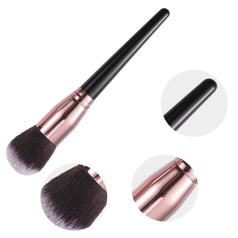 Unique Bargains Makeup Brush Set Concealer Blush Plastic Metal Handle 10 Pcs, 3 of 7