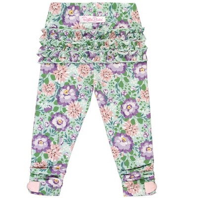 RuffleButts Baby Girls Ruched Bow Leggings