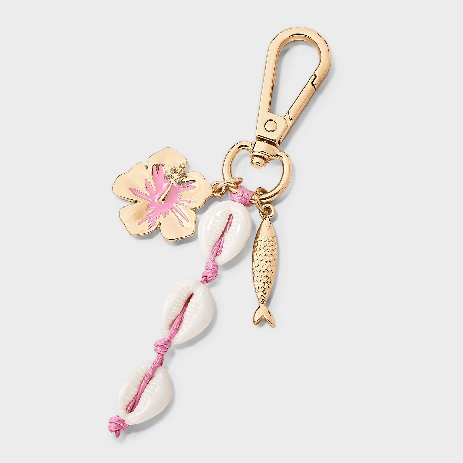 Girls' Beach Icons and Cord Bag Keychain - art class™ Pink