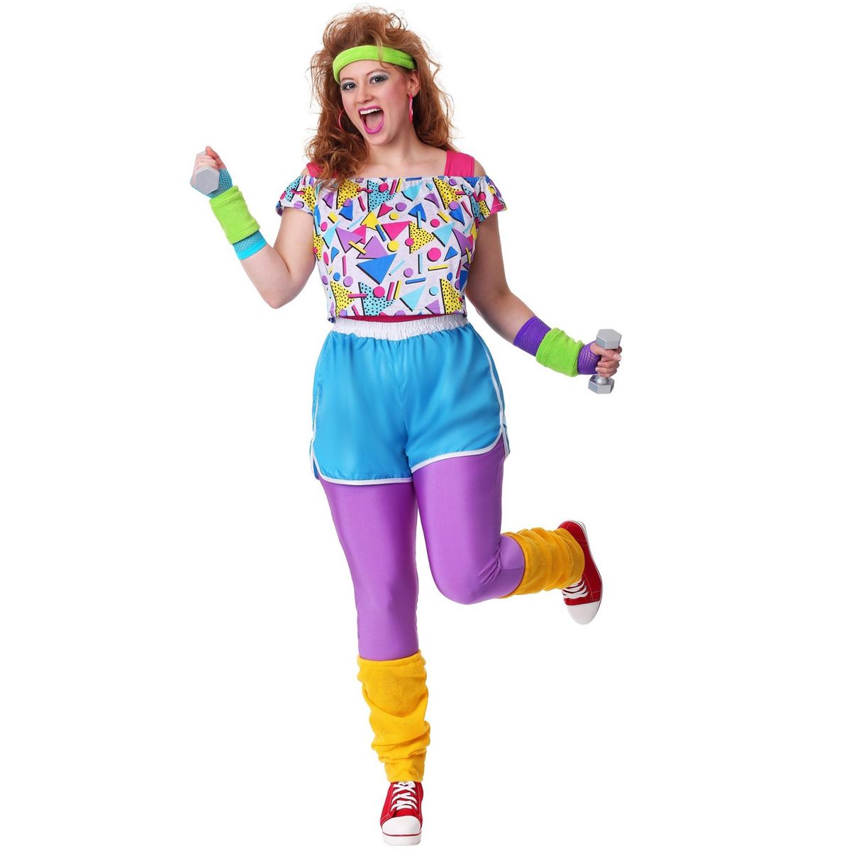 HalloweenCostumes.com Work It Out 80's Women's Plus Size Costume - thumbnail 6