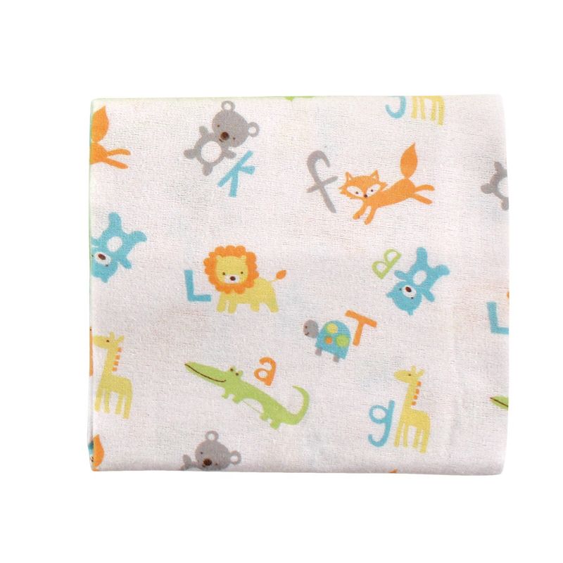 Luvable Friends Baby Cotton Flannel Receiving Blankets, Abc 7-Pack, One Size, 2 of 3