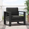 Christopher Knight Home Maya Bay Outdoor Club Chair with Cushions Aluminum Black/Dark Gray - image 2 of 4