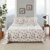 Sapphtopaz Bedding Set, Cotton Flannel Brushed on Both Sides Bedding Set 1 Fitted Sheet, 1 Flat Sheet, and Pillowcases, Machine Washable - 4 of 4