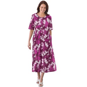 Woman Within Petite Button-Front Essential Dress - 1 of 4