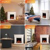 ZAFRO 43 Inch Electric Fireplace with Mantel Wooden Surround Firebox TV Stand,FreeStanding Electric Fireplace Heater Entertainment Center - 4 of 4