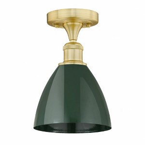 Plymouth Dome - 1 Light Semi-Flush Mount In Industrial Style-11.25 Inches Tall and 7.5 Inches Wide - 1 of 1