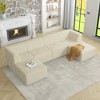 130.32" Modern Minimalist Corduroy U-Shape Modular Sectional Sofa, No Assembly Needed, 6-piece Free Combination Sofa - 2 of 4