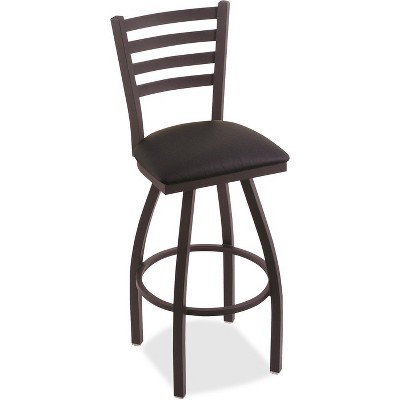 Holland Bar Stools Bar Stool Jackie Swivel Stool -  Vinyl - Maple Powder Coated Steel - Polyester Frame - Black