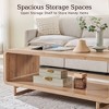 48" Coffee Table, Mondern Coffee Table with Open Storage Compartment, Wood Rectangular Center Table for Living Room - 4 of 4