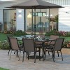 Emma and Oliver 7 Piece Outdoor Dining Set with Tempered Glass Top Patio Table and 6 Flex Comfort Textilene Stacking Chairs - 2 of 4