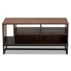 Baxton Studio Flannery Metal Coffee Table Walnut: Modern Geometric Design, Wood & Metal, 5 Shelves, Rectangle Shape - 2 of 4