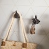 Danya B Thumbs up & Pointing Finger Dark Brown Cast Iron Wall Mount Hook Set (Set of 2) - 3 of 4