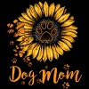 Junior's Design By Humans Mother's Day Dog Mom Sunflower Paw By dodorindesign T-Shirt - image 2 of 2